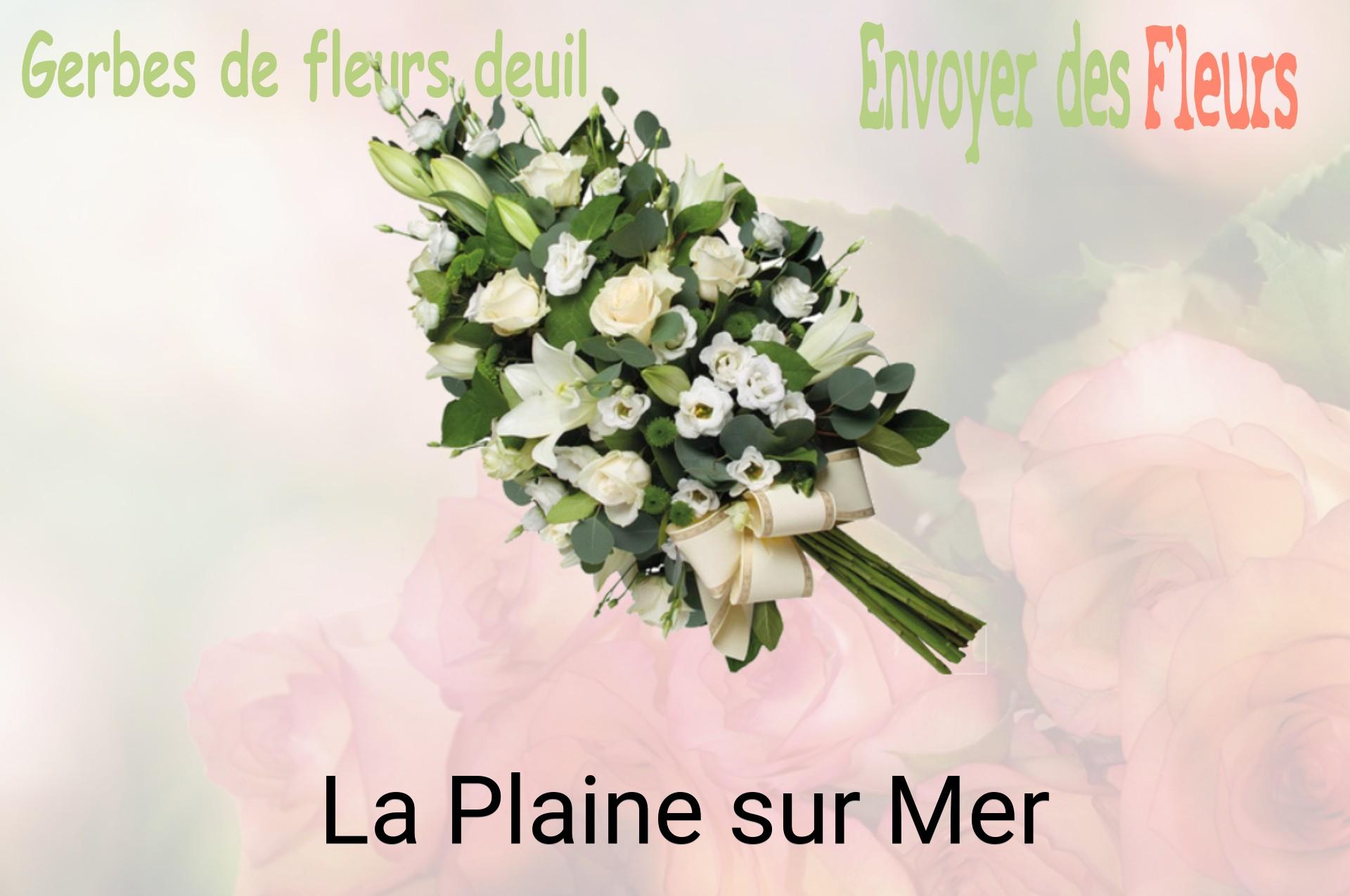 Gerbe de fleurs de deuil livrée à La Plaine-sur-Mer